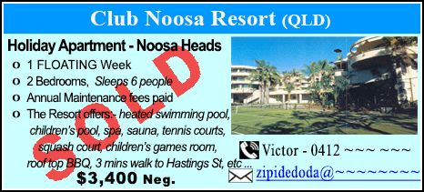 Club Noosa Resort - $3400 - SOLD