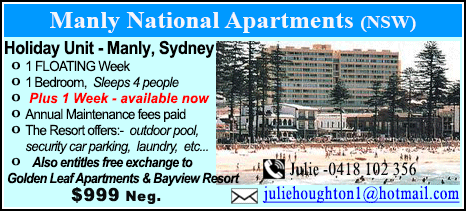 Manly National Apartments - $999